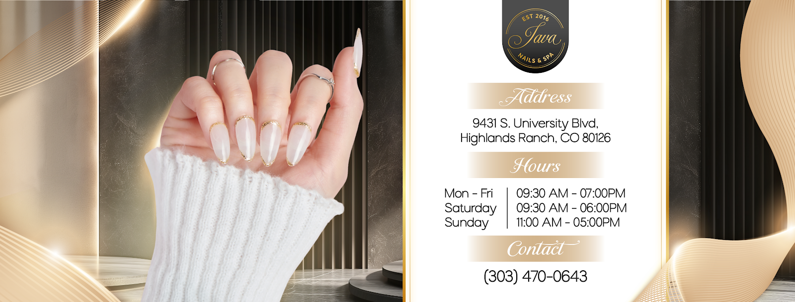 Java Nails and Spa logo